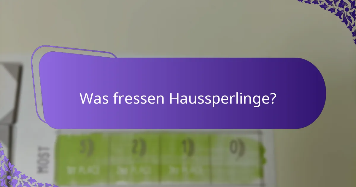 Wo leben Haussperlinge typischerweise?
