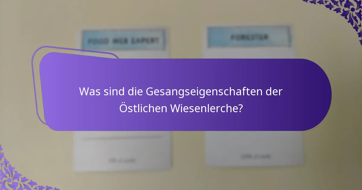 Wo lebt die Östliche Wiesenlerche typischerweise?