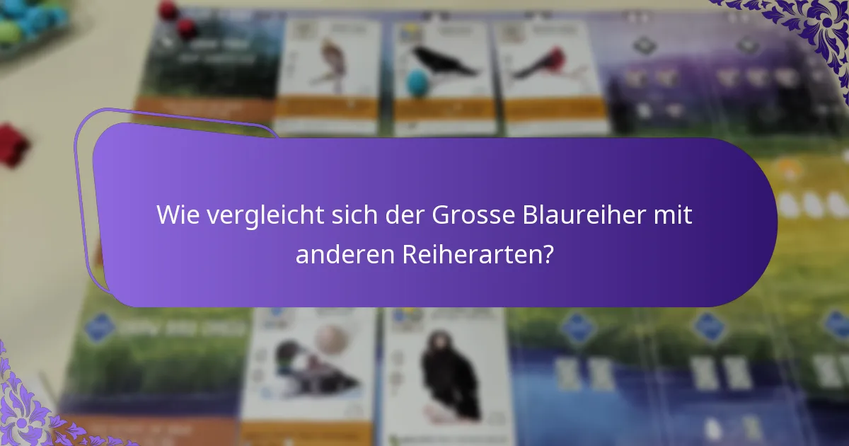 Wie vergleicht sich der Grosse Blaureiher mit anderen Reiherarten?