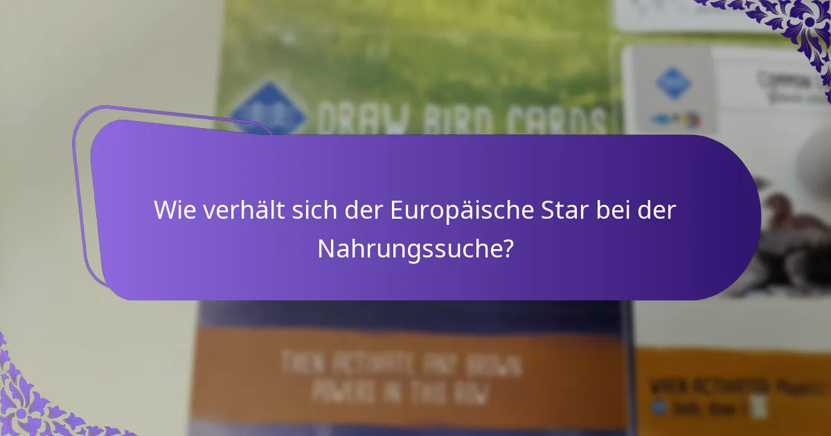 Welche ökologischen Auswirkungen hat der Europäische Star?